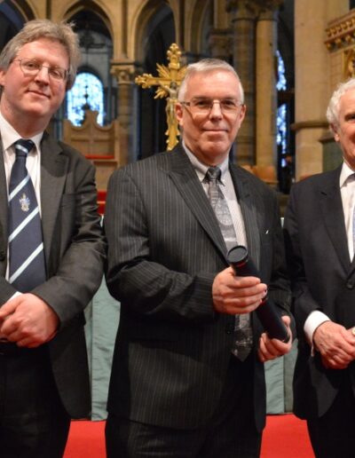 Andrew Walker receiving an award