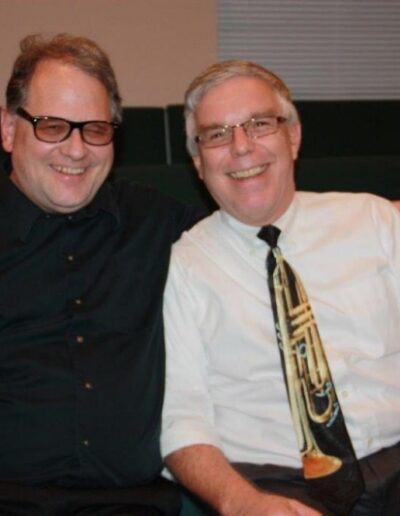 Andrew Walker with a friend