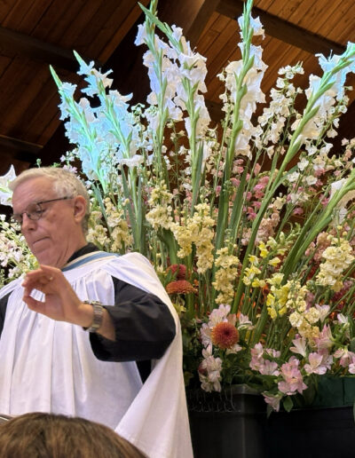 Andrew Walker Conducting a choir