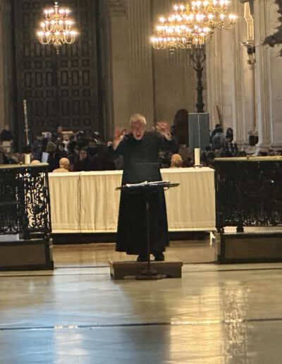 Andrew Walker Conducting a choir