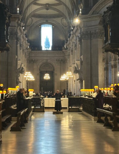 Andrew Walker Conducting a choir